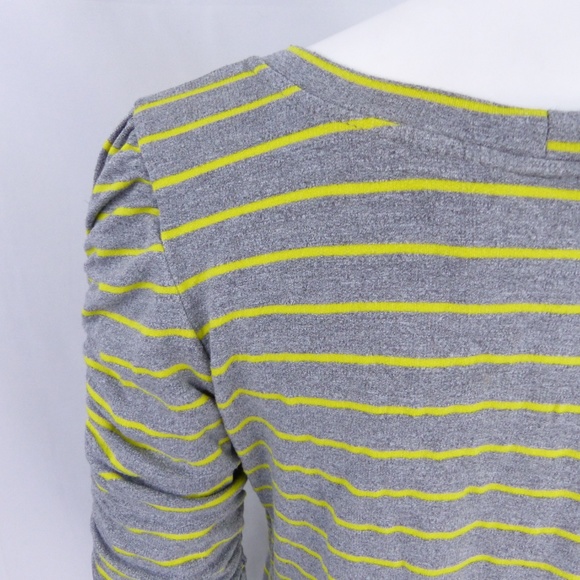 Anthropologie  Large Dolan Scrunch Top Yellow Gray - Picture 6 of 8